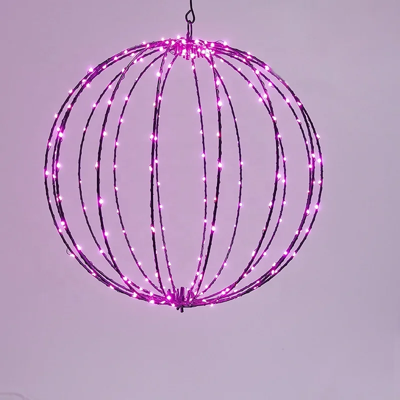 40/50/60 см Рождественский сад большой Глобус светодиодный светильник железный каркас Сфера Складной Подвесной шар для украшения дерева