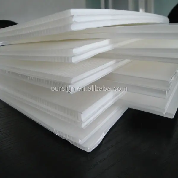 Oursign 1220*2440mm, 4mm Coroplast sheet/PP fluted board/corrugated sheet for advertising