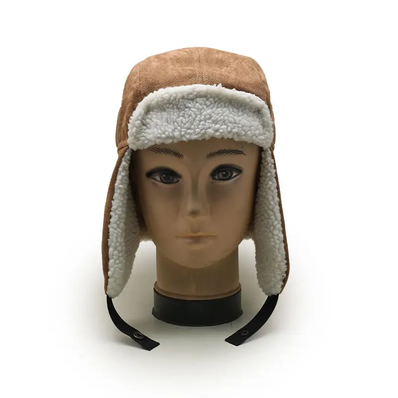 Custom Logo Design Plush Fur Running Ski Cap Russian Soviet Winter Hat