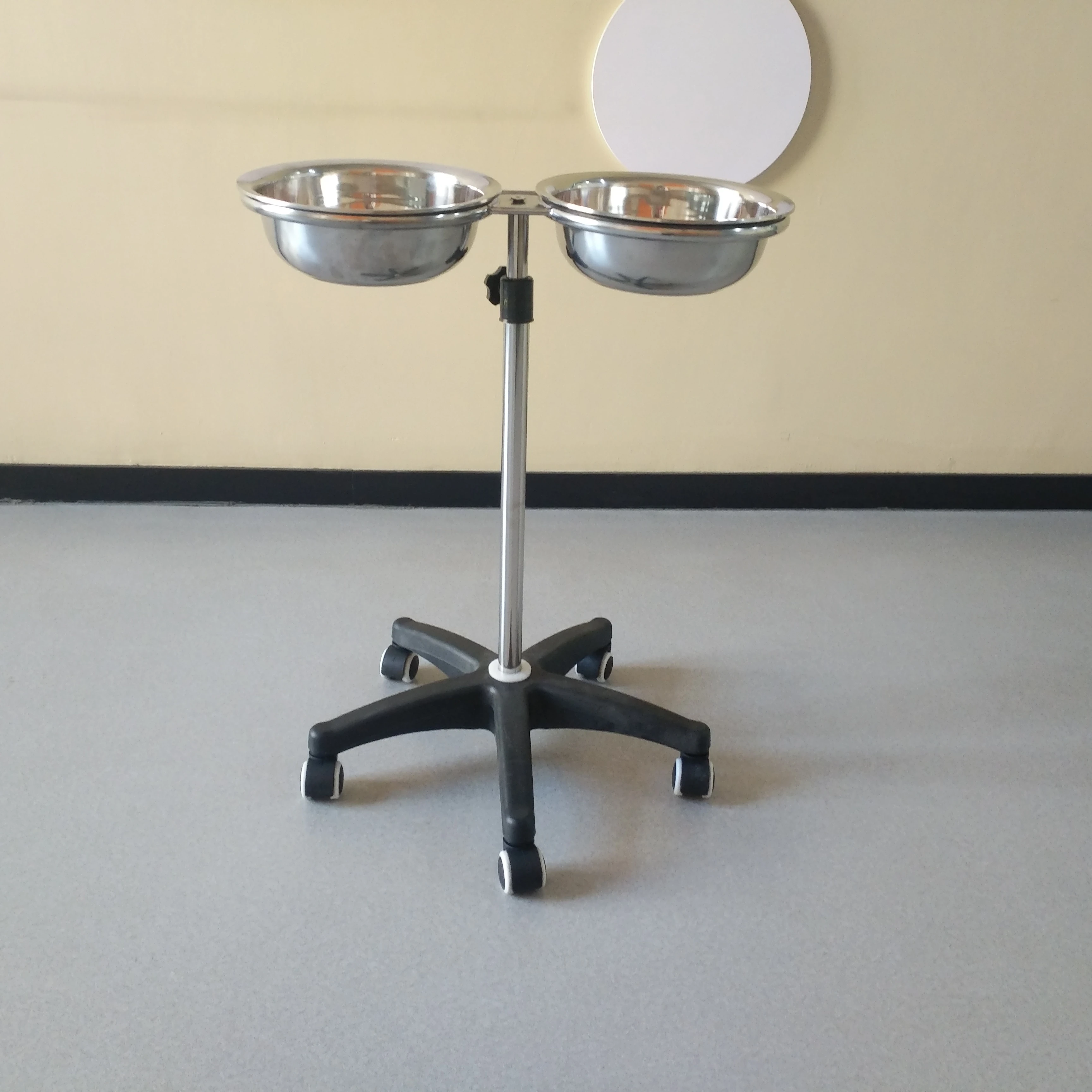 
Hot Sale Stainless Steel Two Bowl Stand Wash Hand Basin Stand 