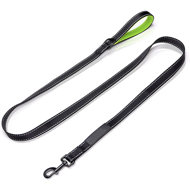 wholesale strong heavy duty simple premium braided tangle free reflective nylon webbing pet dog leash nylon