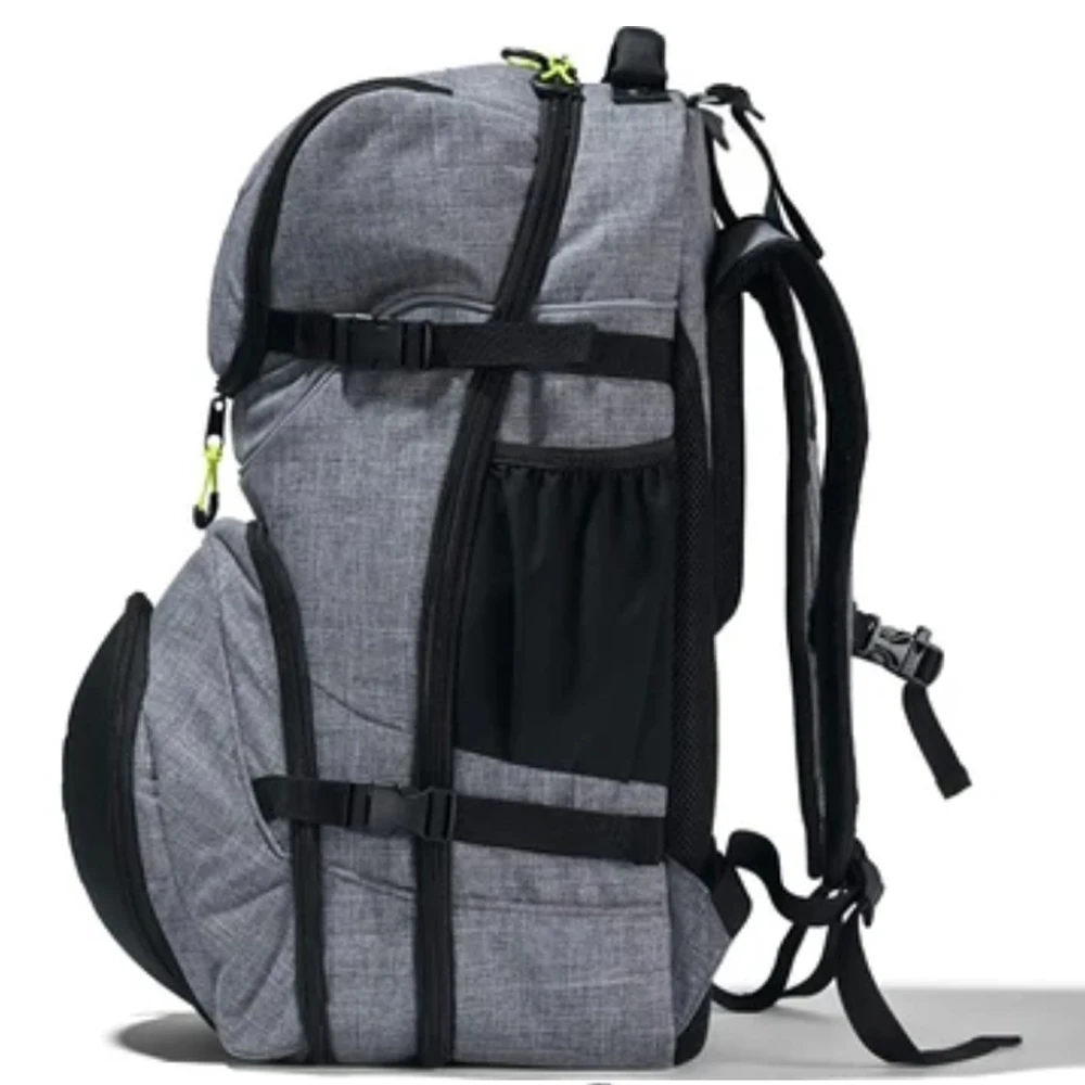Men Women Canvas Gray Triathlon Transition Bag Gym Bag Sport Backpack