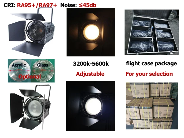 VanGaa High Power 400W Color Temp. Adjustable LED Fresnel Spot Light