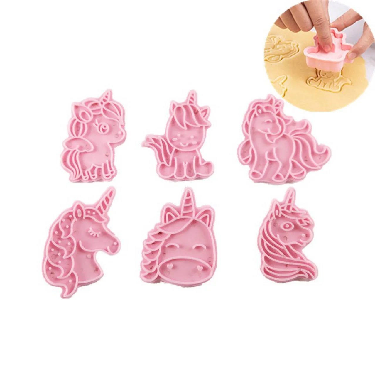 Wholesale Cookie Cutter Unicorn Dinosaur Christmas Shape 3D Plastic Sandwich Cutter For kids
