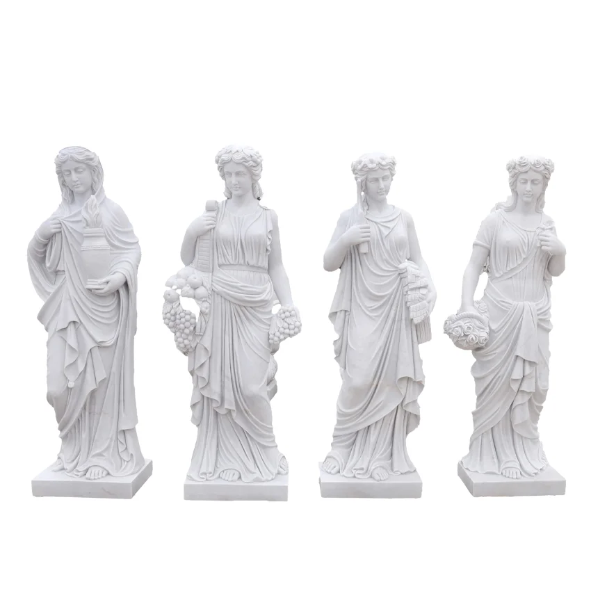 Greek mythology four seasons goddess statues sculpture