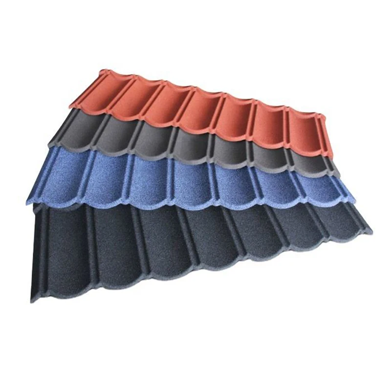 Classic 0.4 mm Light-Weight Stone Coated Roof Tiles Zinc Steel Galvalume Metal Sheet for Hotels Traditional Design Style