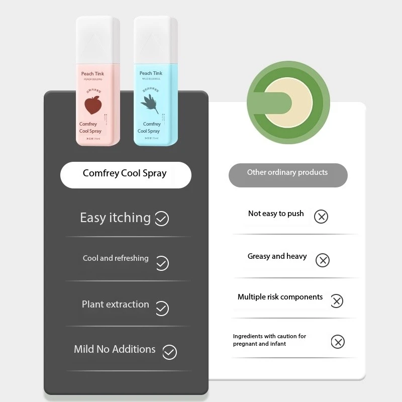 Private Label Mint Cooling Smoothing Serum Anti Itch Spray Mosquito Repel Itching Cooling baby safe mosquito repellent spray