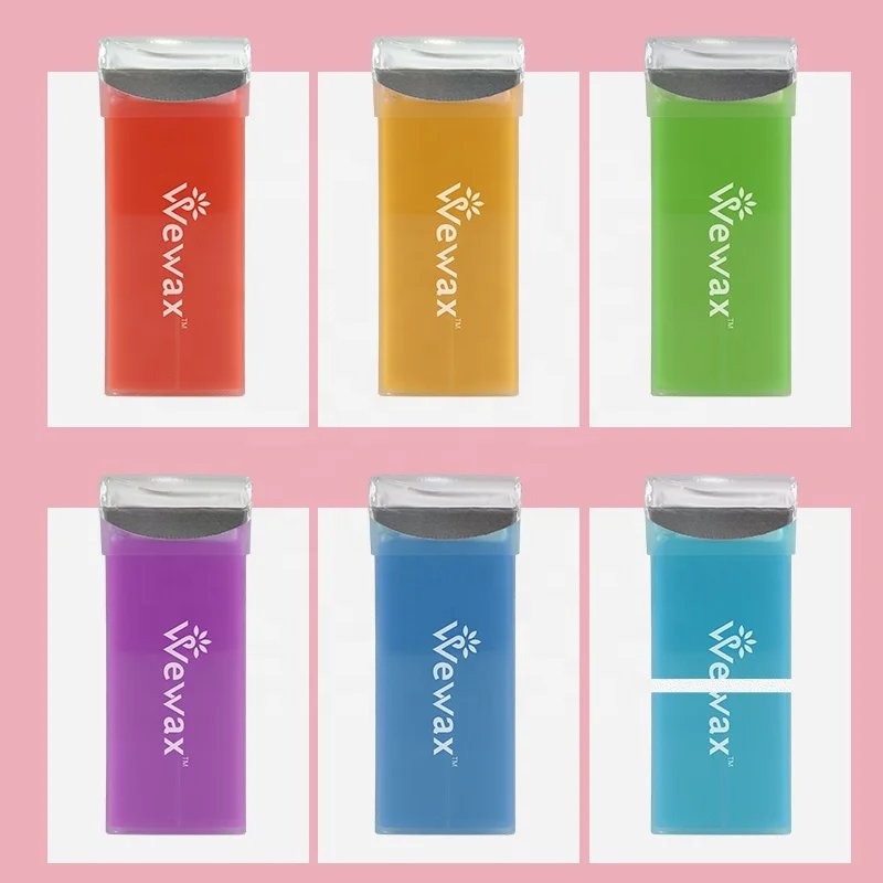 Best Selling Low Temperature 100ml Professional Honey Wax Roll On Water Soluble Body Wax Soft Cartridge 16 Flavor Wax Kits