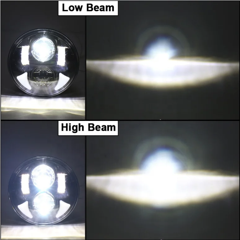 ACTEAM super bright 10-30V CE ROHS 5.75 inch hot sale double j led headlight kits for cars is dim