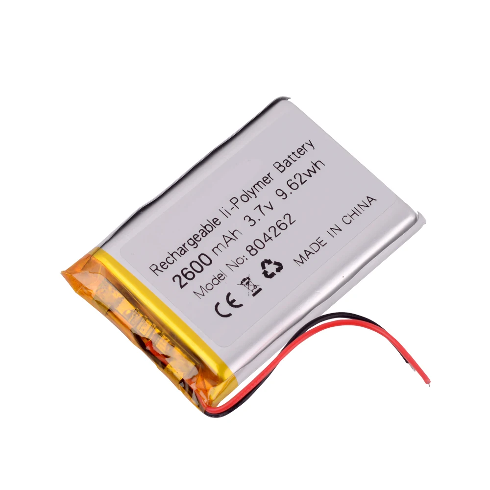 804262 3 7 V 2600mAh литий-полимерная литий-ионная батарея для MP4 MP5 PDA GPS DVR DVD портативное зарядное устройство динамик электронная книга