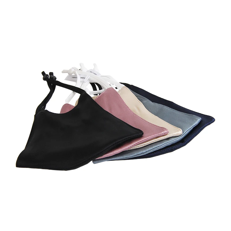 Skin Care Collagen Light Black Silk Face Mask Custom Print Healthy 100% Mulberry Silk FaceMask