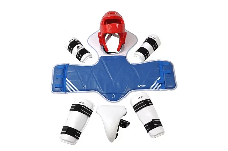 2023 Wholesale Taekwondo Protector Set Sparring Gear set 7PC Deluxe Karate Guard set Helmet