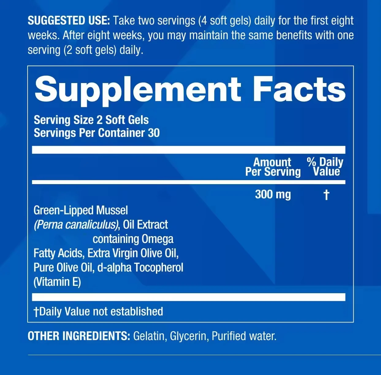 OEM Natural Muscle Support Green Lipped Mussel Oil 120 softgel Soft Gel Pills Joint Support Supplement