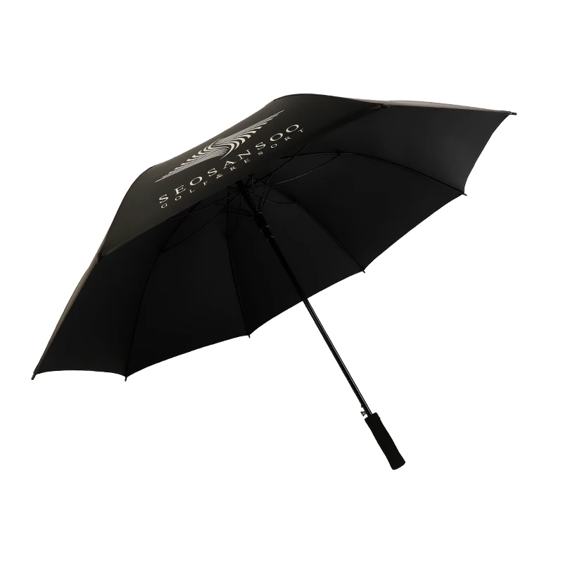 Hot sale advertising business logo golf umbrella windproof large size gift custom long handle straight umbrella factory