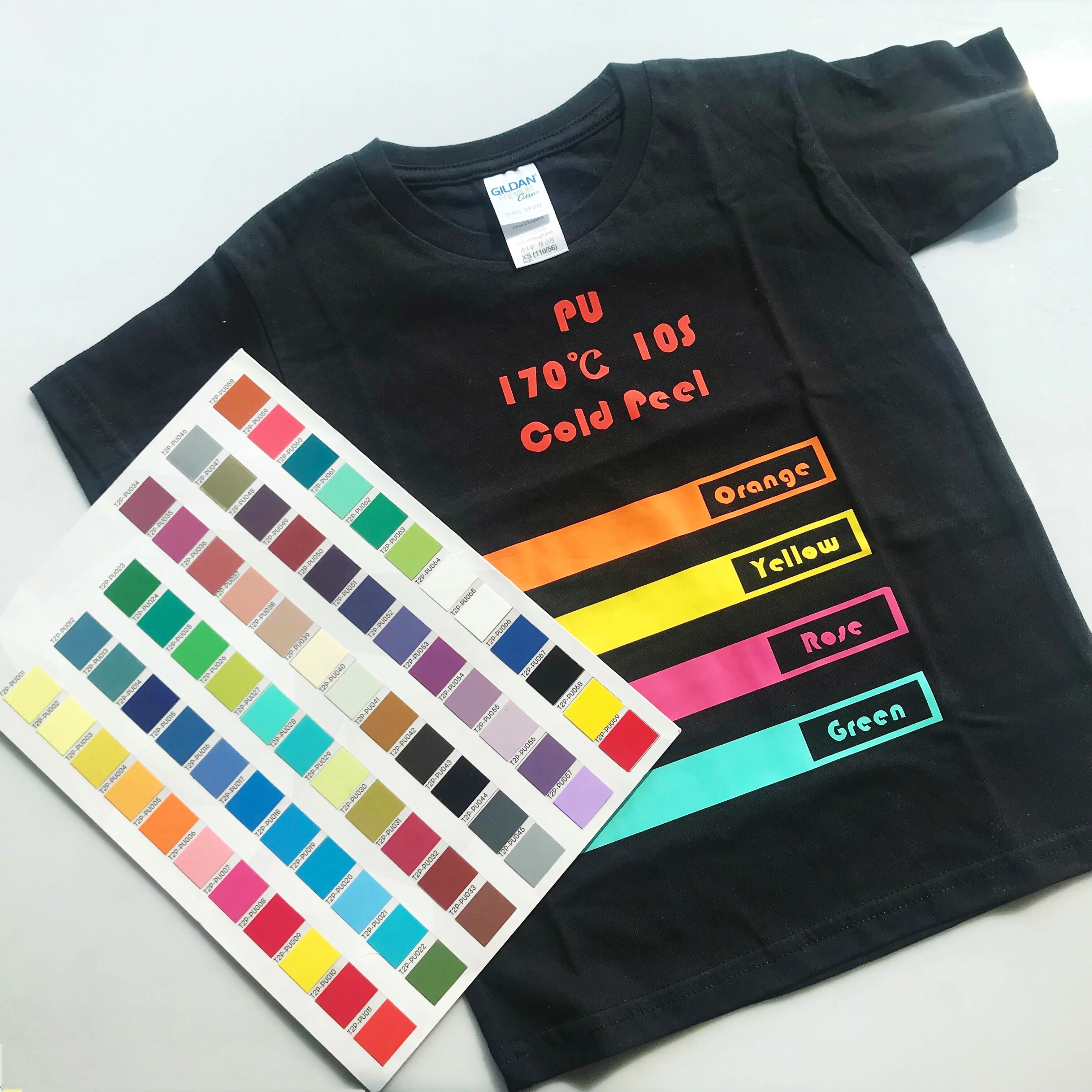 Heat transfer vinyl PU film/pvc flex/flock vinyl for cotton