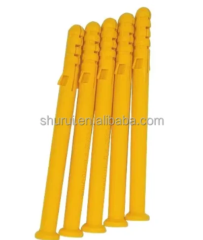 Self Tapping Wall Anchors Plugs Plastic Expansion with Metal Screw Kit(100PCS)