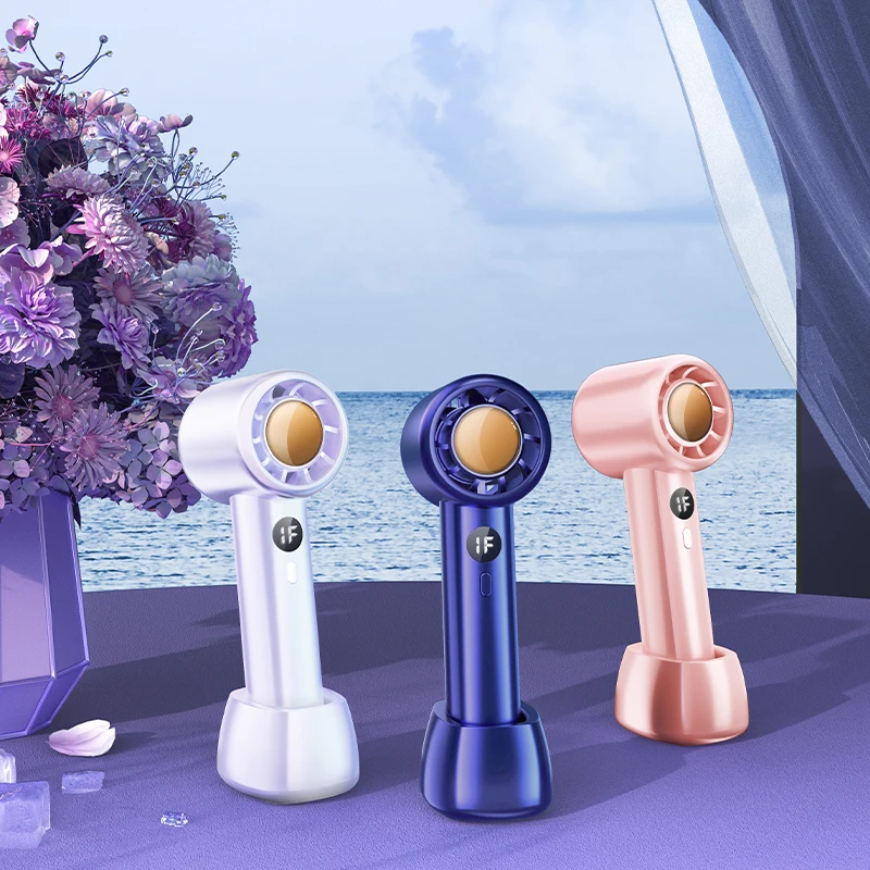 OEM Supplier Turbo Design Rechargeable Handheld USB Mini Fan Portable Air Cooling Fan