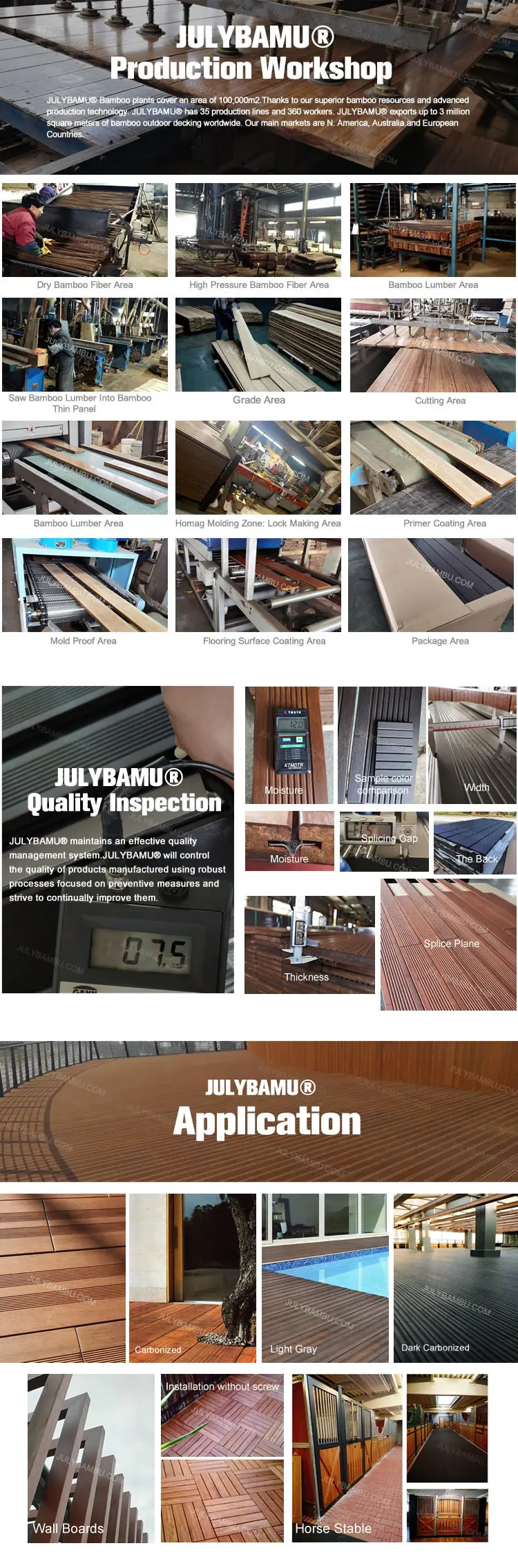 waterproof bamboo deck floor