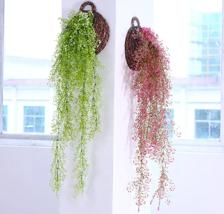 120CM Long Vines Greenery Garland Willow Leaves Hanging Artificial Ivy  Wedding Party Garden Wall Decoration