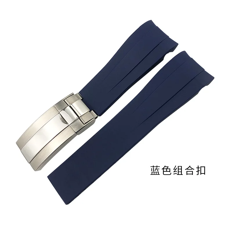 Silicone Diving Waterproof Sport Watch Bands Straps for Rolex 20mm Curved End Rubber Watch Strap for Omega x Swatch MoonSwatch