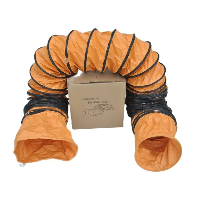 16-Inch Heavy Duty Nylon PVC Flexible Air Ventilation Ducting Flame Retardant Plastic Tubes