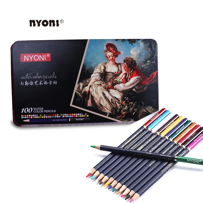 Карандаш NYONI N2812/N2824/N2836/N2848/N2872/N28100 профессиональные водорастворимые цветные