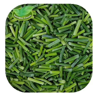 origin China IQF fresh frozen garlic green sprout  cut Frozen vegetable Spring Garlic Shoot garlic stem frozen herb
