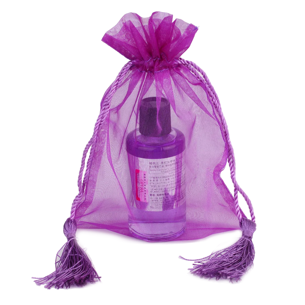organza bag with logo printed custom organza pouch bag with tassel