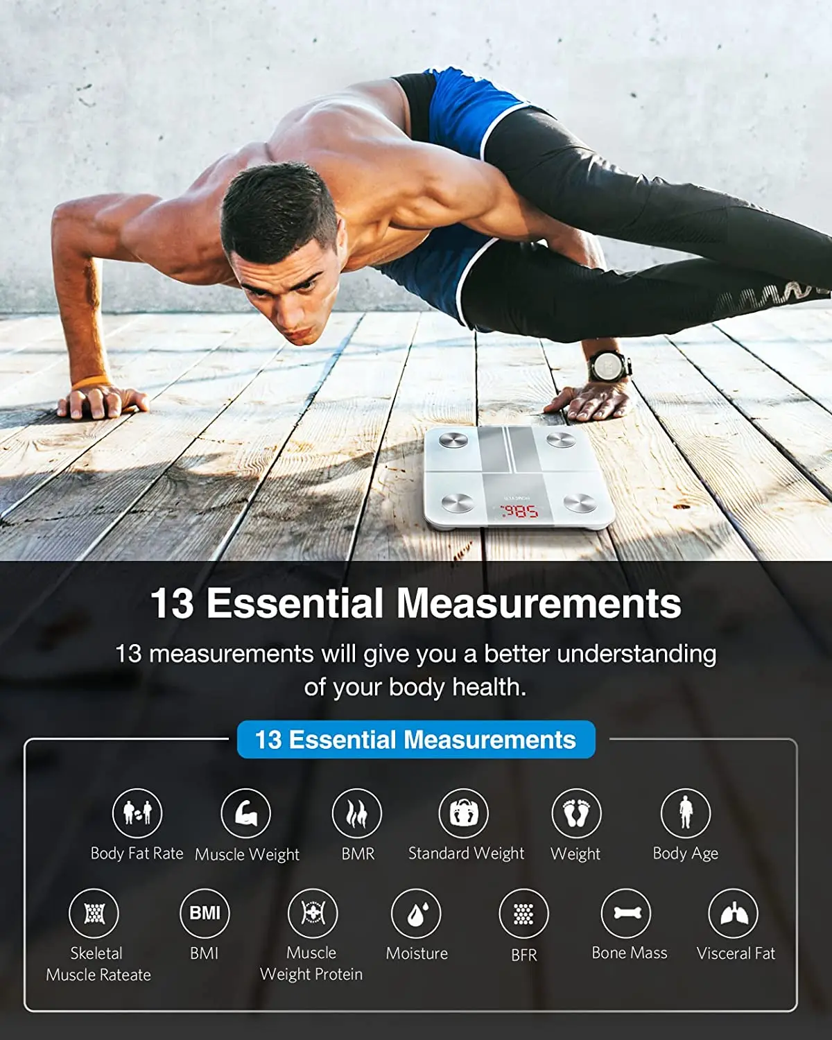 Factory Customized Rohs Certification Bluetooth Smart Body Fat Analyse Digital Scale Grams App Health And Personal Care