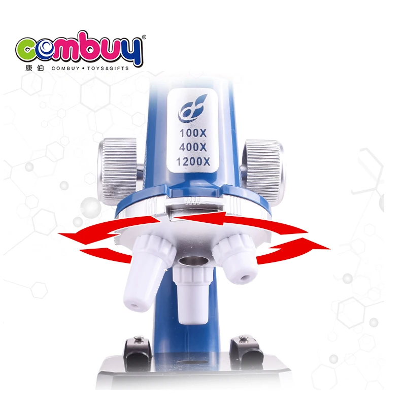 Children beginner science kits 100X 400X 1200X microscope