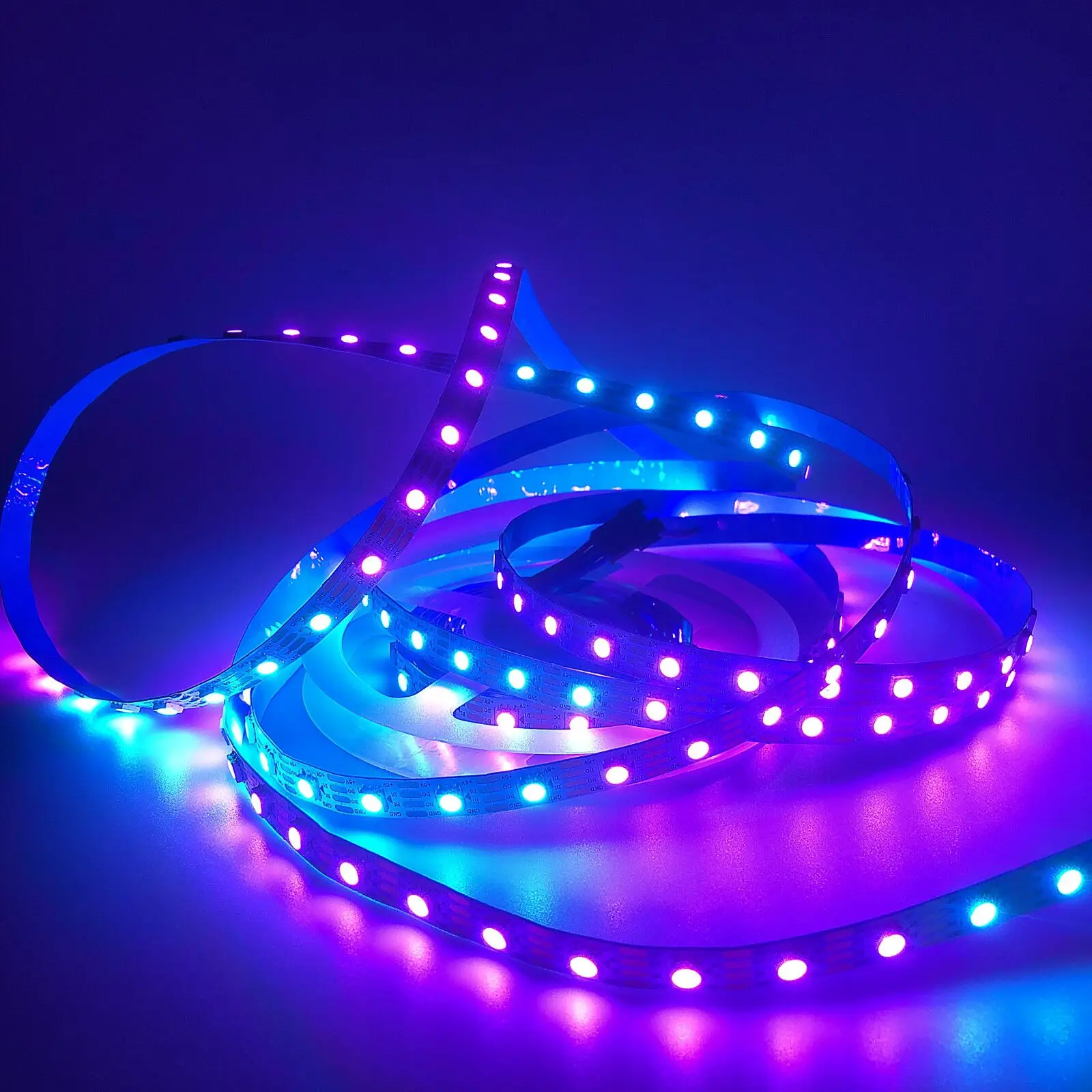 WS2813B RGB 30/60/144 светодиодные атмосферные огни для гостиничного бара KTV адресуемые через DMX 5 В Белый Черный PCB Голосовое управление