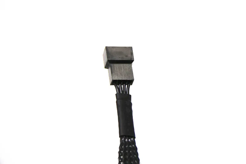 PWM Fan Cable Splitter 4 Pin Adapter Cable Black Sleeved Braided Fan Power Extension Cable 4pin Female Male to 1*4pin 90cm PVC