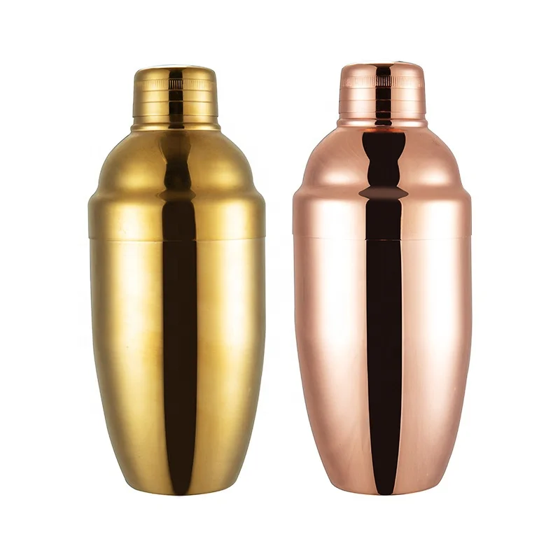 Custom logo high quality 250ml copper gold stainless steel boston cocktail shaker cups