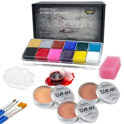 Halloween Makeup 12 Color Body And Face Painting Kit Professional Makeup Palette Face Paint Kit