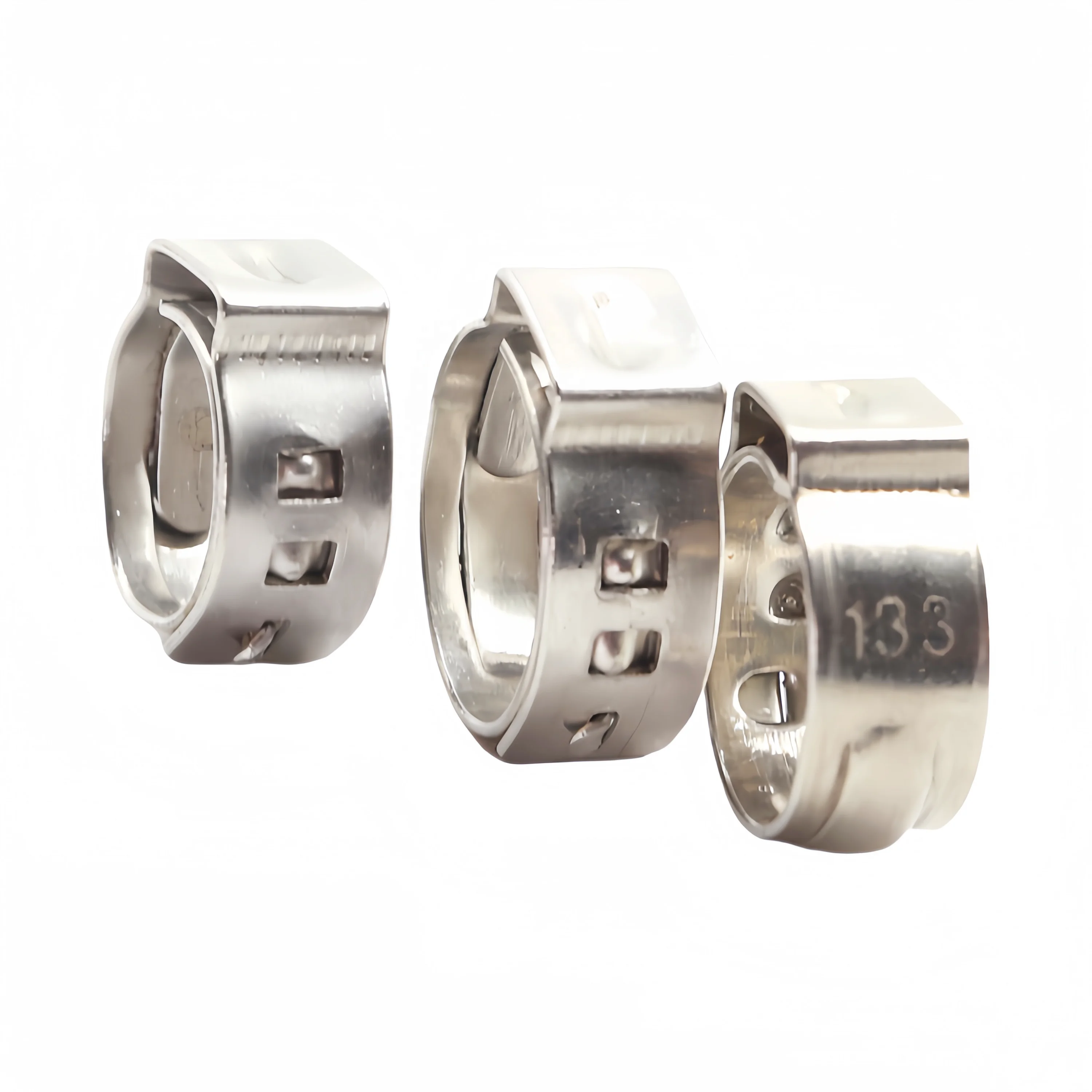 Worm Drive Clamp Single Ear Hose Clip All 304 Tube Bracket Stainless Steel Pex Hose Clamp 100pcs/bags