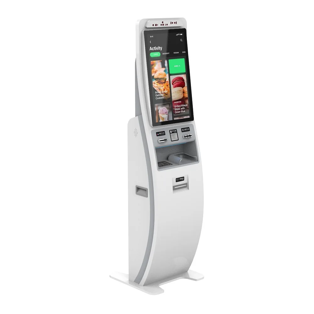Self Service Ordering Checkout Cash Card Payment Terminal Machine Kiosk For Restaurants Food Store