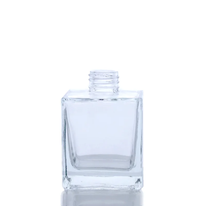 Factory Price Empty Spirit Bottle Super clear square Small Whiskey Vodka Gin Rum Glass Liquor 250ml 100ml with Screw Cap