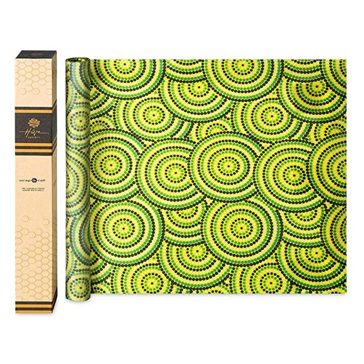 
Certificated 100% Nature Organic Cotton Reusable Beeswax Food Wrap Cloth Beeswax Food Grade 