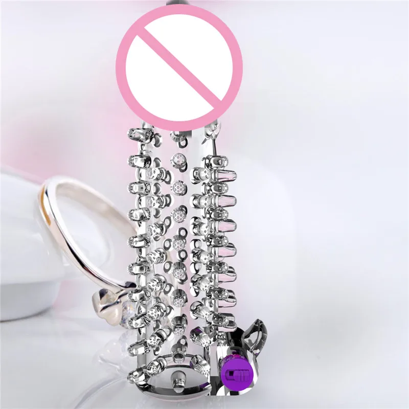 Penis sleeves crystal dragon condoms with vibration