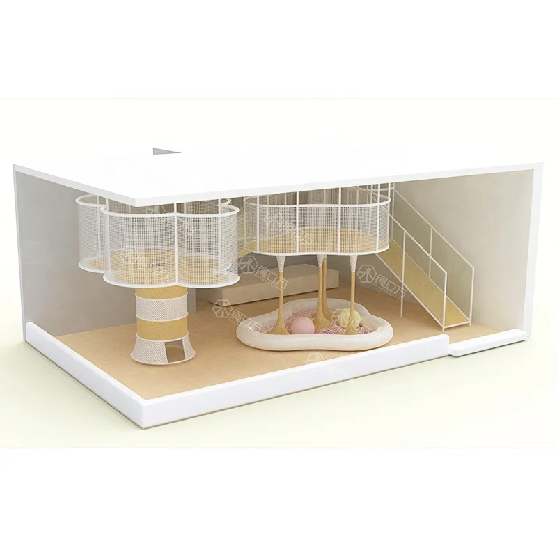 ROPECUBE Outdoor creative climbing and amusement equipment large trampolines with foam pit design kids play park