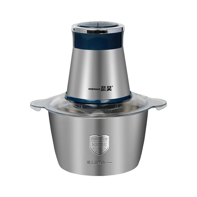 Электрическая мясорубка, бесшумный аппарат для приготовления мяса из нержавеющей стали, 2 скорости