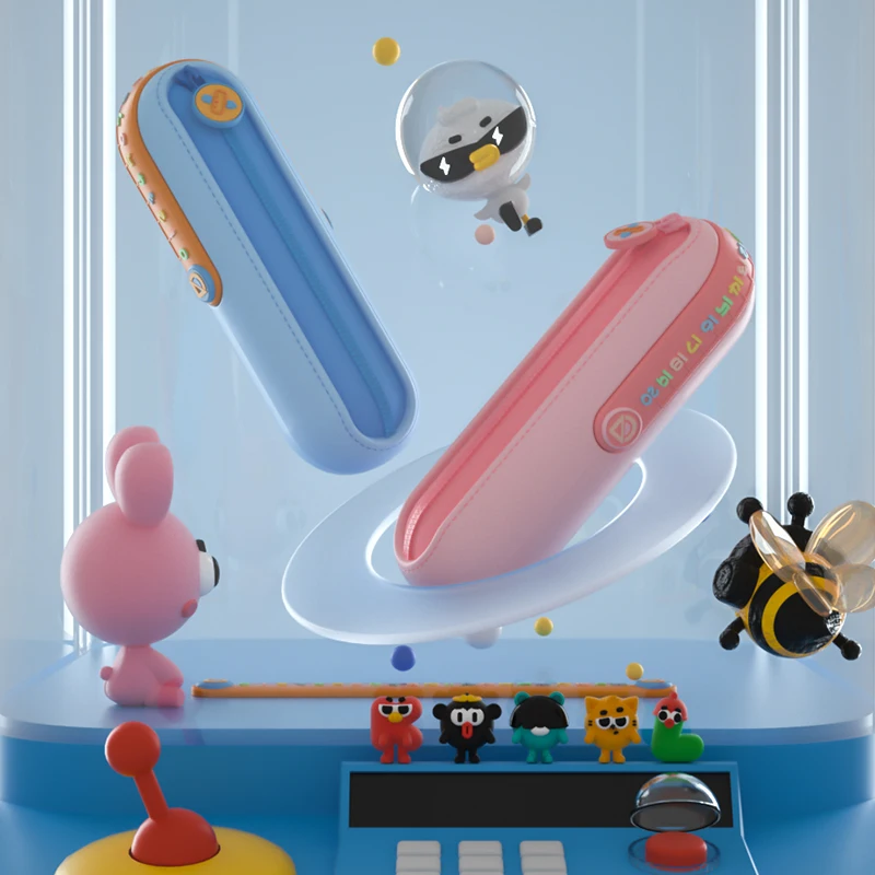 Милый пенал из ПВХ, пенал, канцелярские принадлежности, пенал для мальчиков, пенал с мультяшной линейкой, подарочная коробка