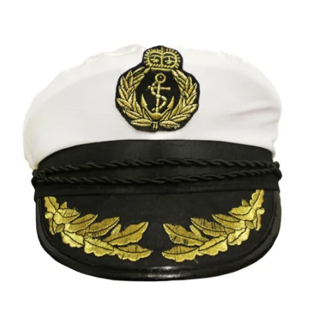 CAPTAIN HAT SAILOR CAP NAVY MARINE FANCY DRESS COSTUME ACCESSORY HEN STAG