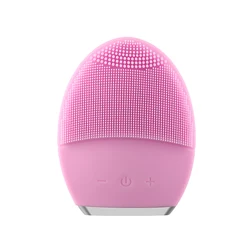 IPX7 Waterproof Electric Sonic Vibration Face Brush Silicon Cleaning Brush Facial Silicone Brush