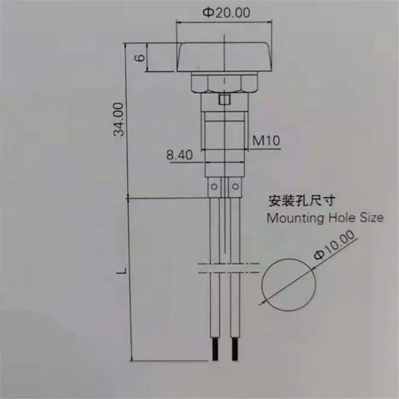 Лидер продаж, круглый пластиковый индикатор оборудования K01