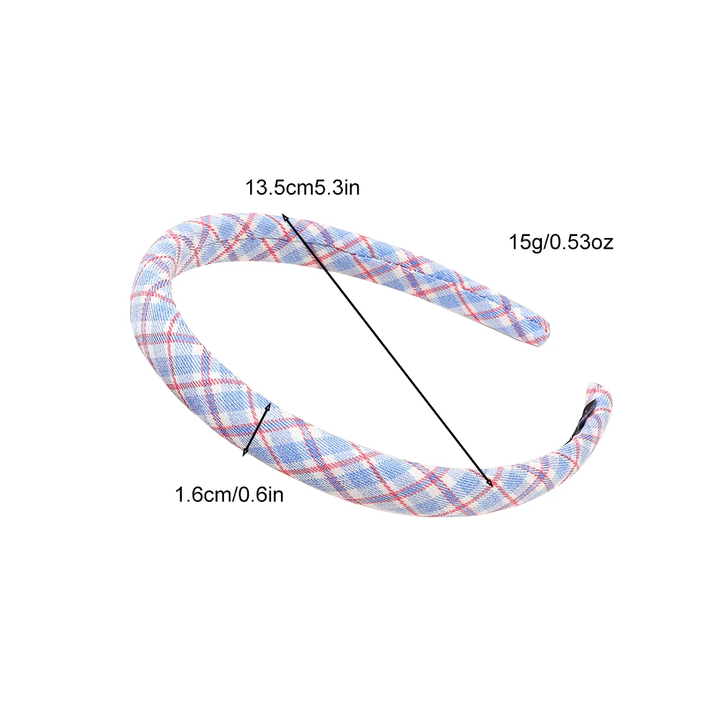 1.5CM Wholesale Hairband Solid color Plaid Headband Fashion Sponge Hair Hoop for Women Anti Slip Hair Accessories Hairband