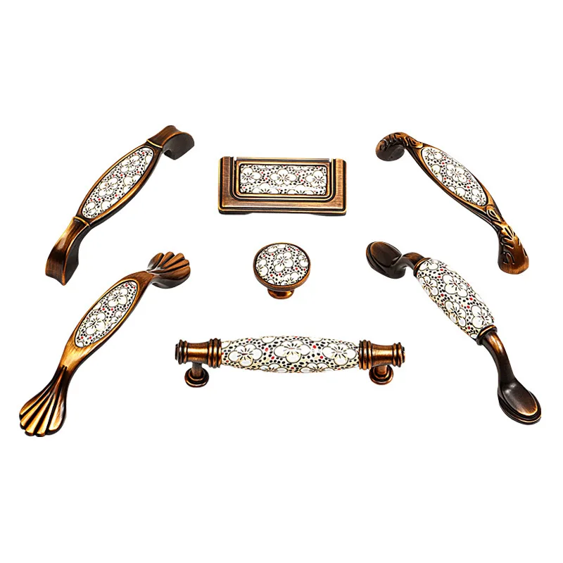 Wardrobe Handle Antique Chinese Style Cabinet Door Handle Cabinet Drawer Ceramic Handle
