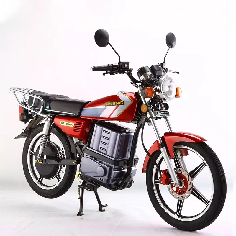 
High Quality Hydraulic Shock Absorption 72V Lithium Battery 2 Person Electric Motorcycle with Display 