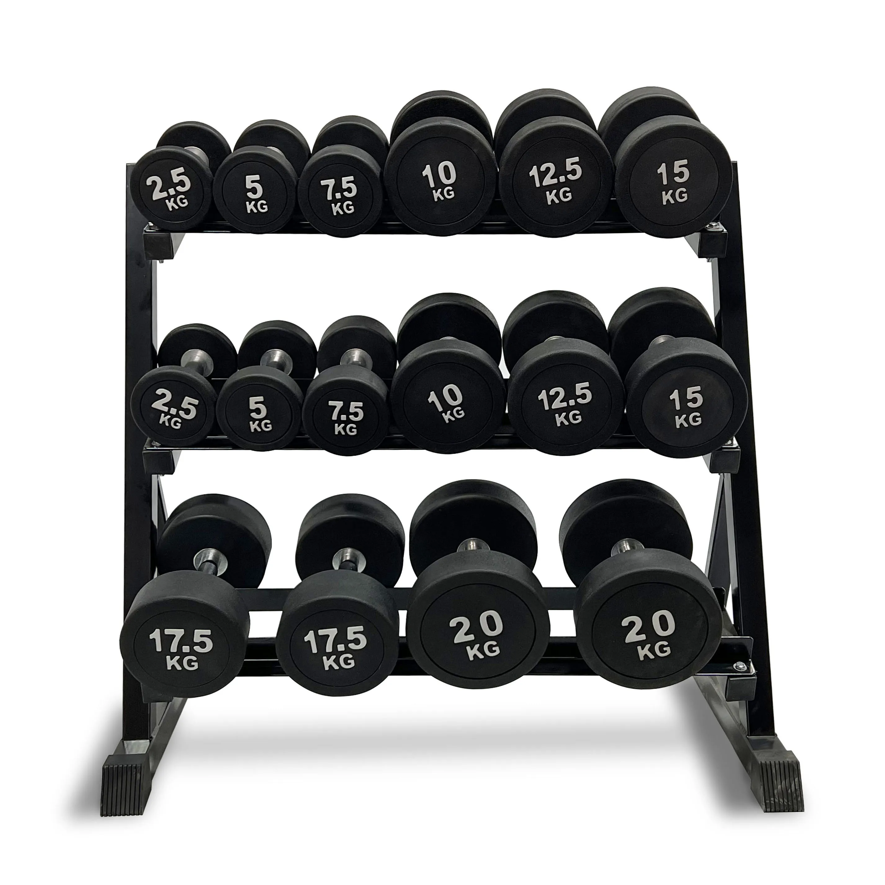Commercial mancuernas hanteln PU dumbbell urethane round head free weights fitness equipment home gym dumbbells kg lbs