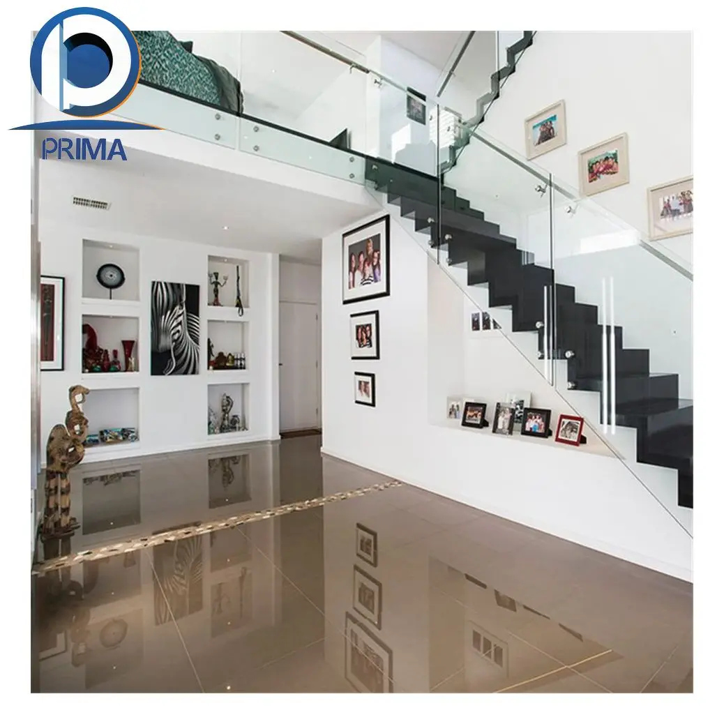 CBDMART Balcony Design Staircase Glass Railing Designs Glass Stairs Pillar Balustrade Railing for Balcony